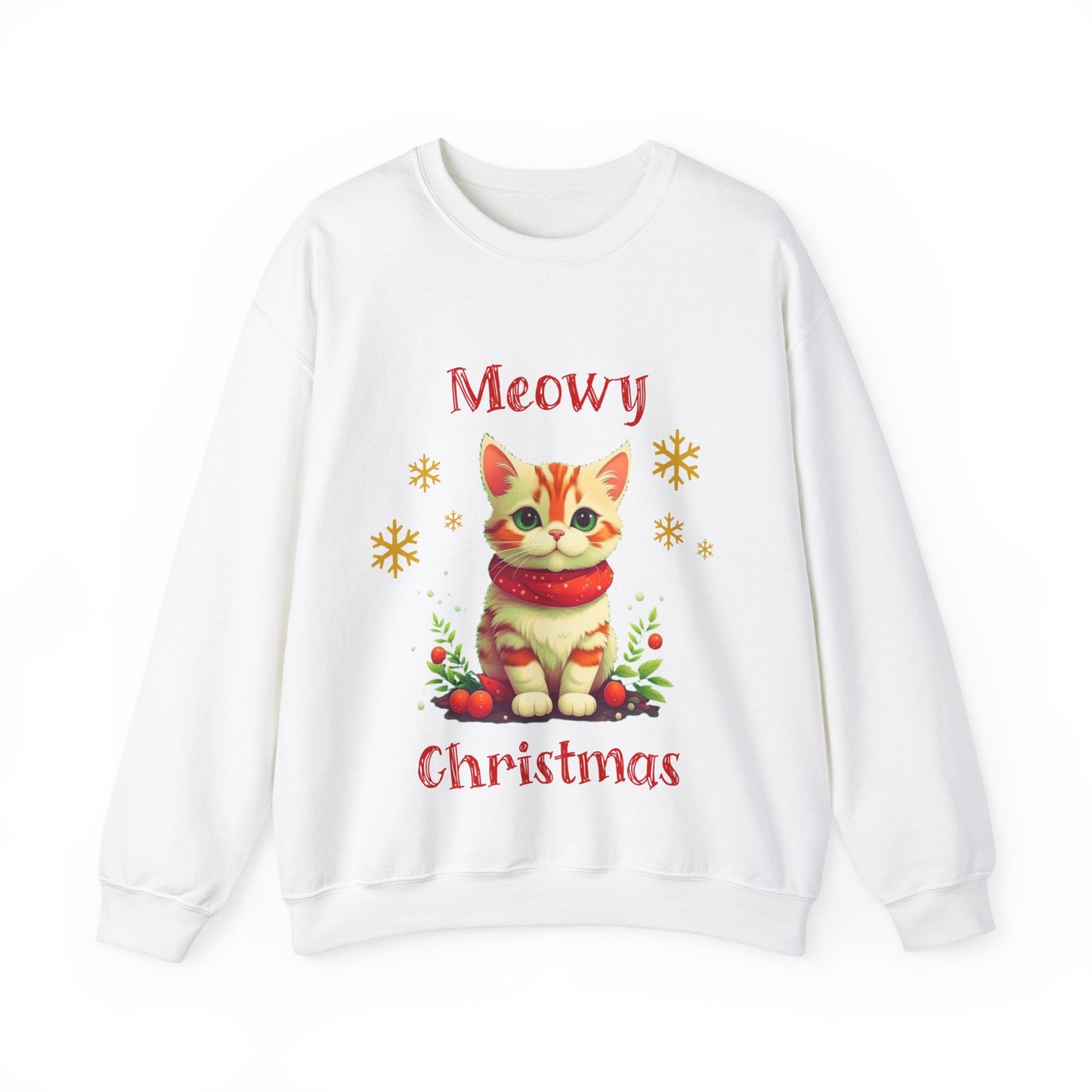 Meowy Christmas Cat - Sweatshirt - Albro Designs  # 