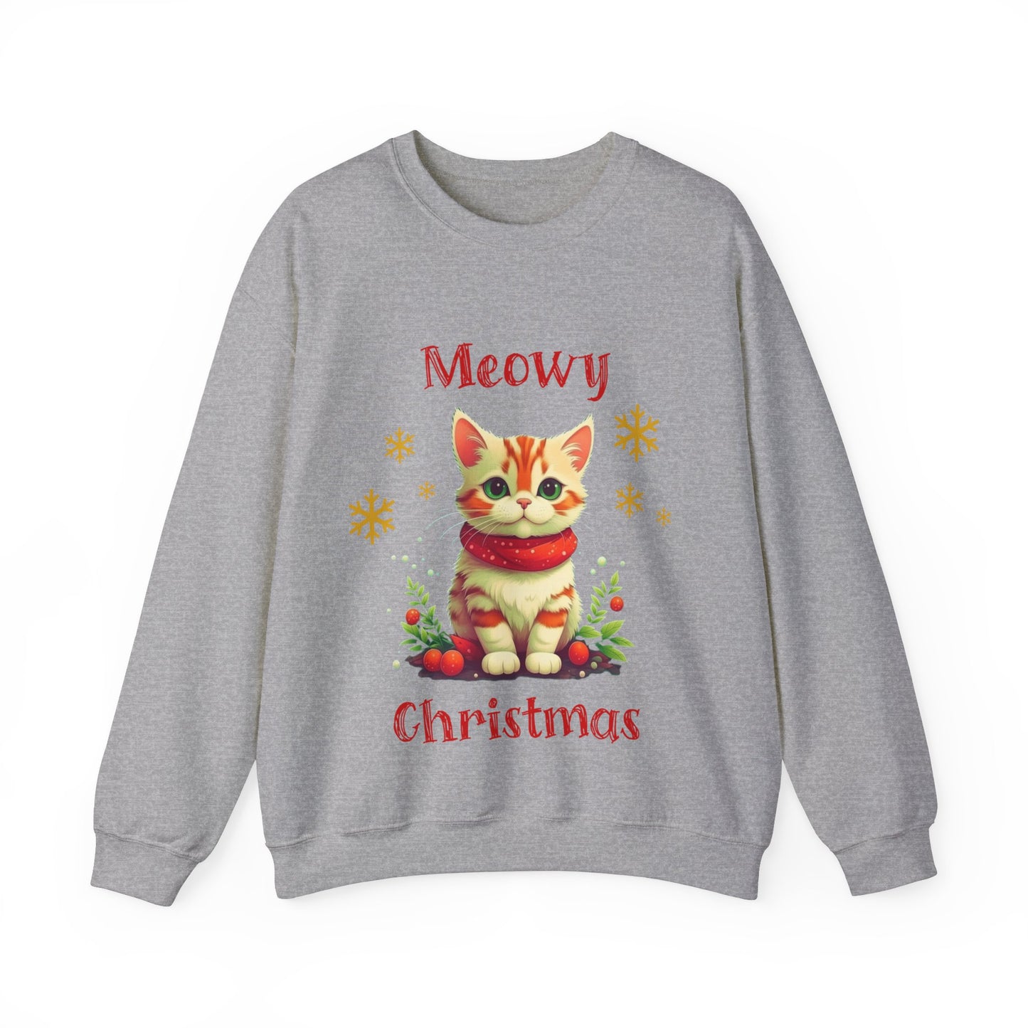 Meowy Christmas Cat - Sweatshirt - Albro Designs  # 