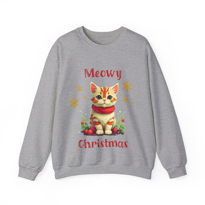 Meowy Christmas Cat - Sweatshirt - Albro Designs  # 