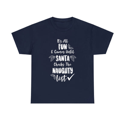 Fun & Games Santa - Christmas T-Shirt - Albro Designs  # 