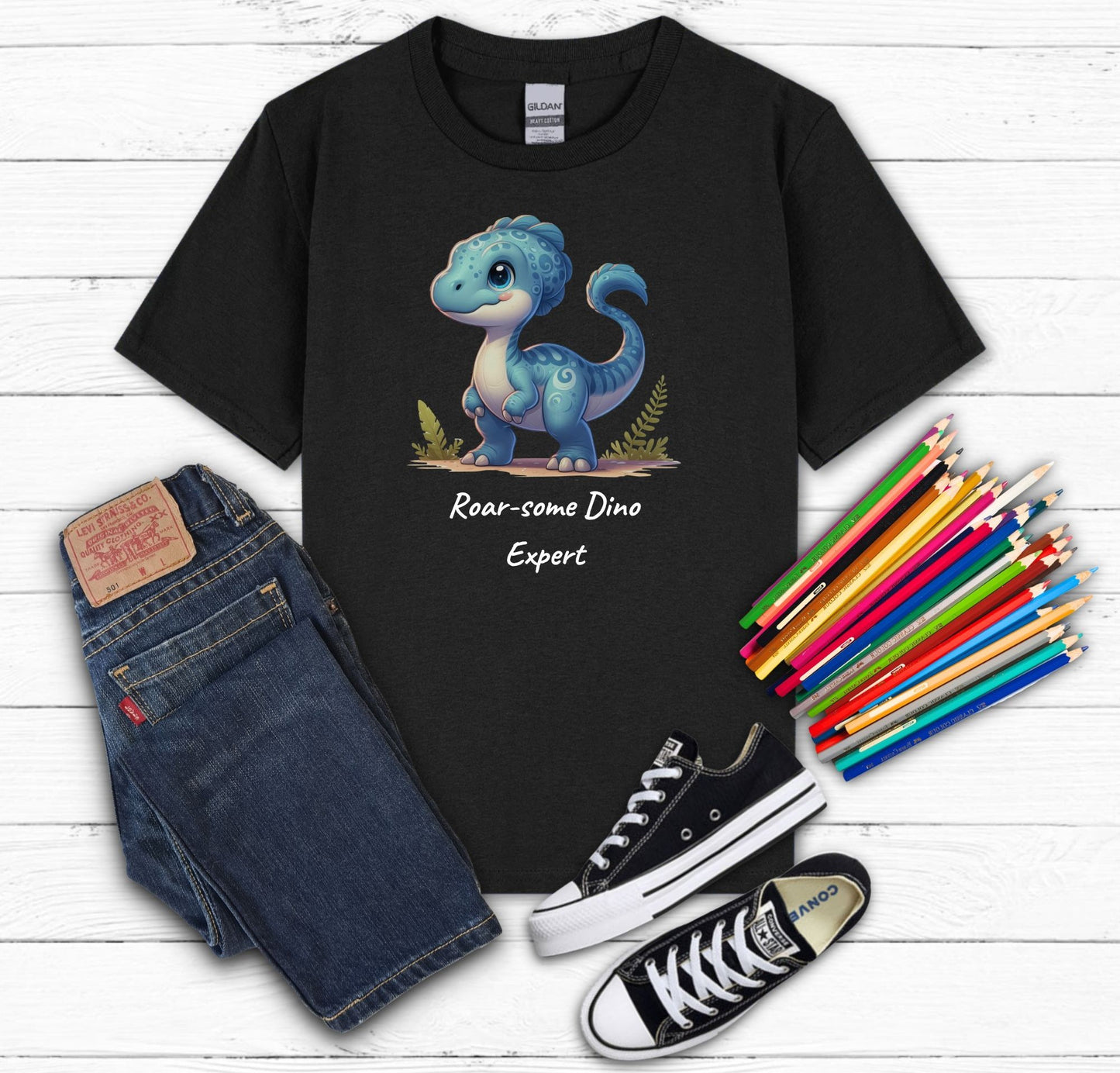 Customisable Roar-some Dino Expert - Kids T-Shirt - Albro Designs  # 