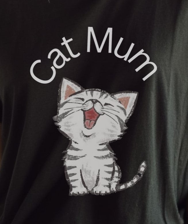 Cat Mum Graphic T-Shirt - Albro Designs  # 