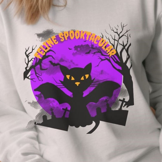 Feline Spooktacular Halloween - Sweatshirt - Albro Designs  # 