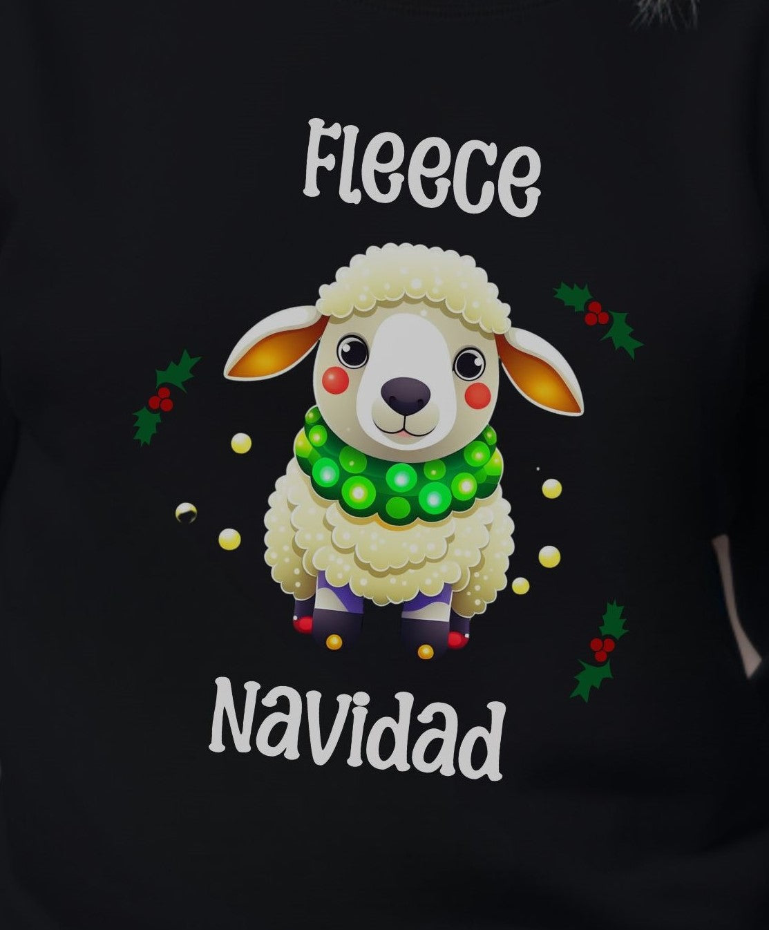 Christmas Fleece Navidad Sheep - Sweatshirt - Albro Designs  # 