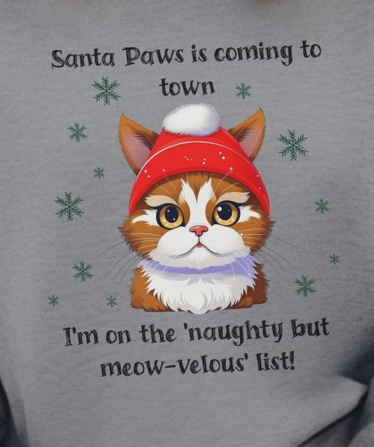 Christmas Santa Paws Cat - Sweatshirt