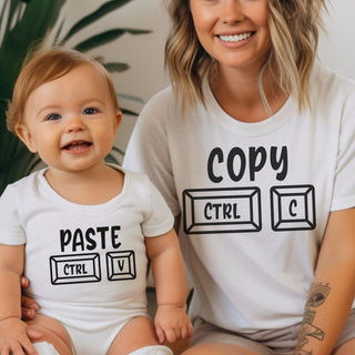 Matching Copy & Paste (Ctrl C Ctrl V) Adult & Baby T-Shirt & Vest - Albro Designs  #