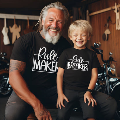 Rule Maker/Rule Breaker Matching Adult & Child T-Shirt - Albro Designs  # 