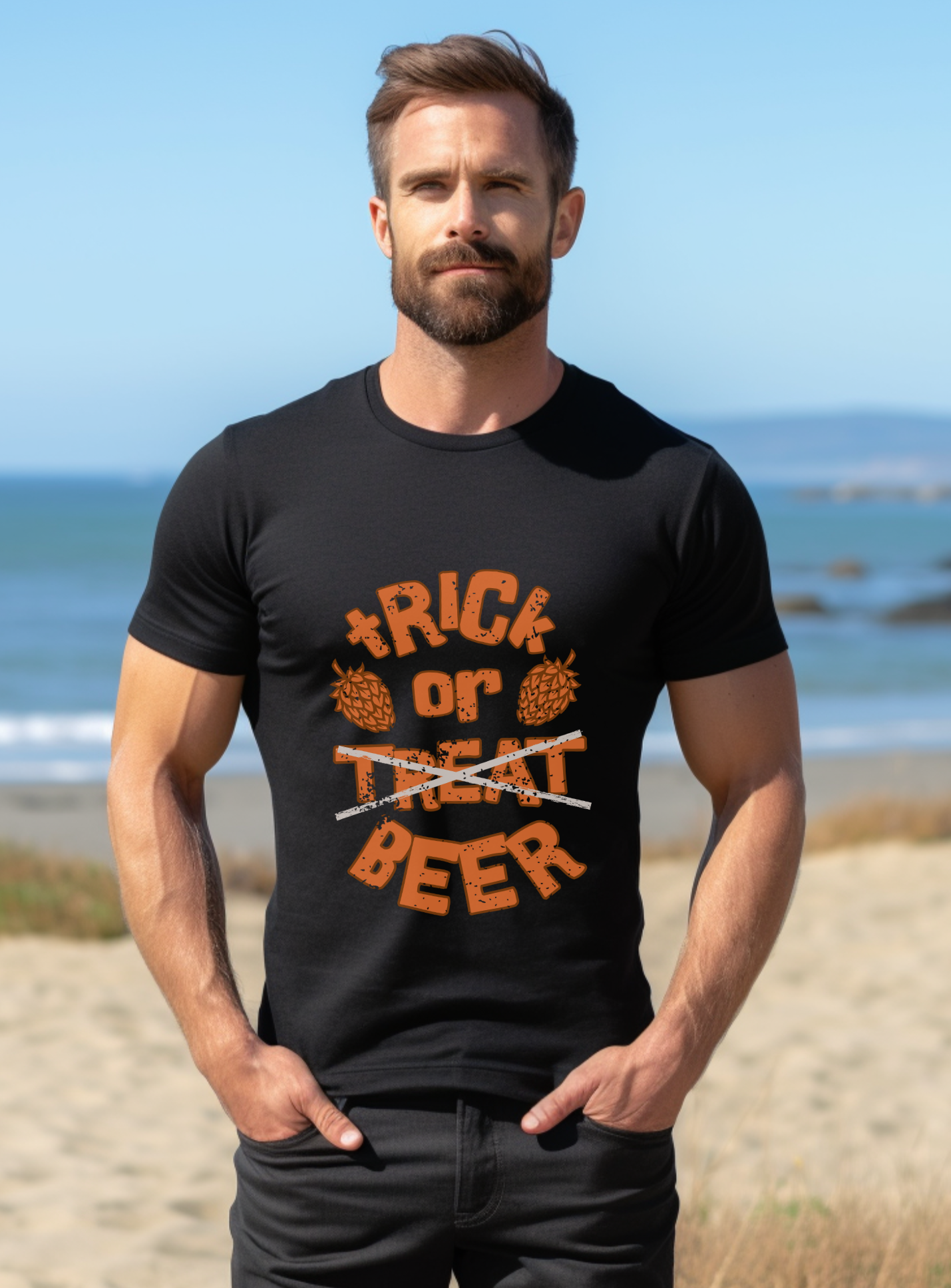 Trick or Beer - Halloween T-Shirt - Albro Designs  # 