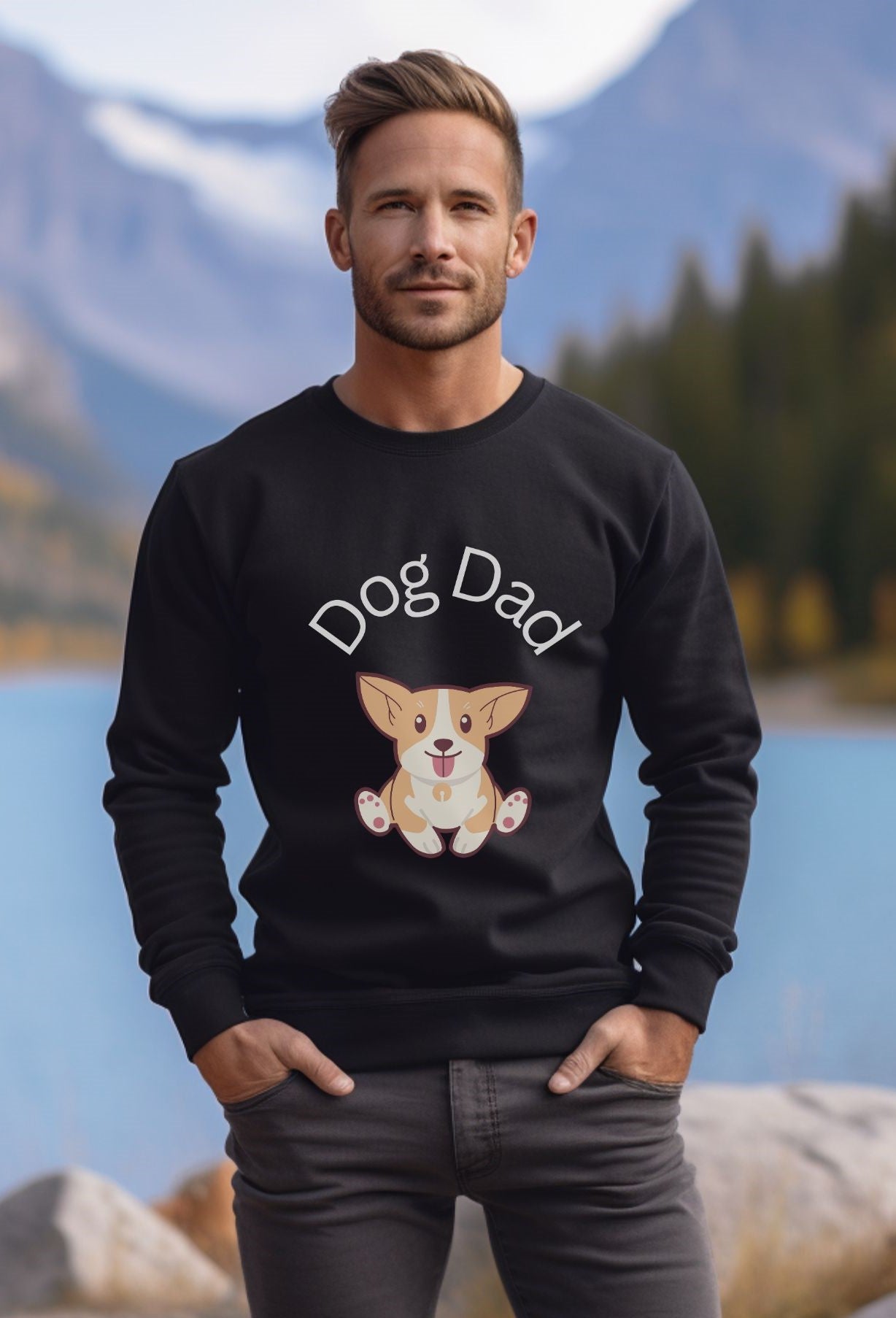 Dog Dad Graphic - Sweatshirt - Albro Designs  # 