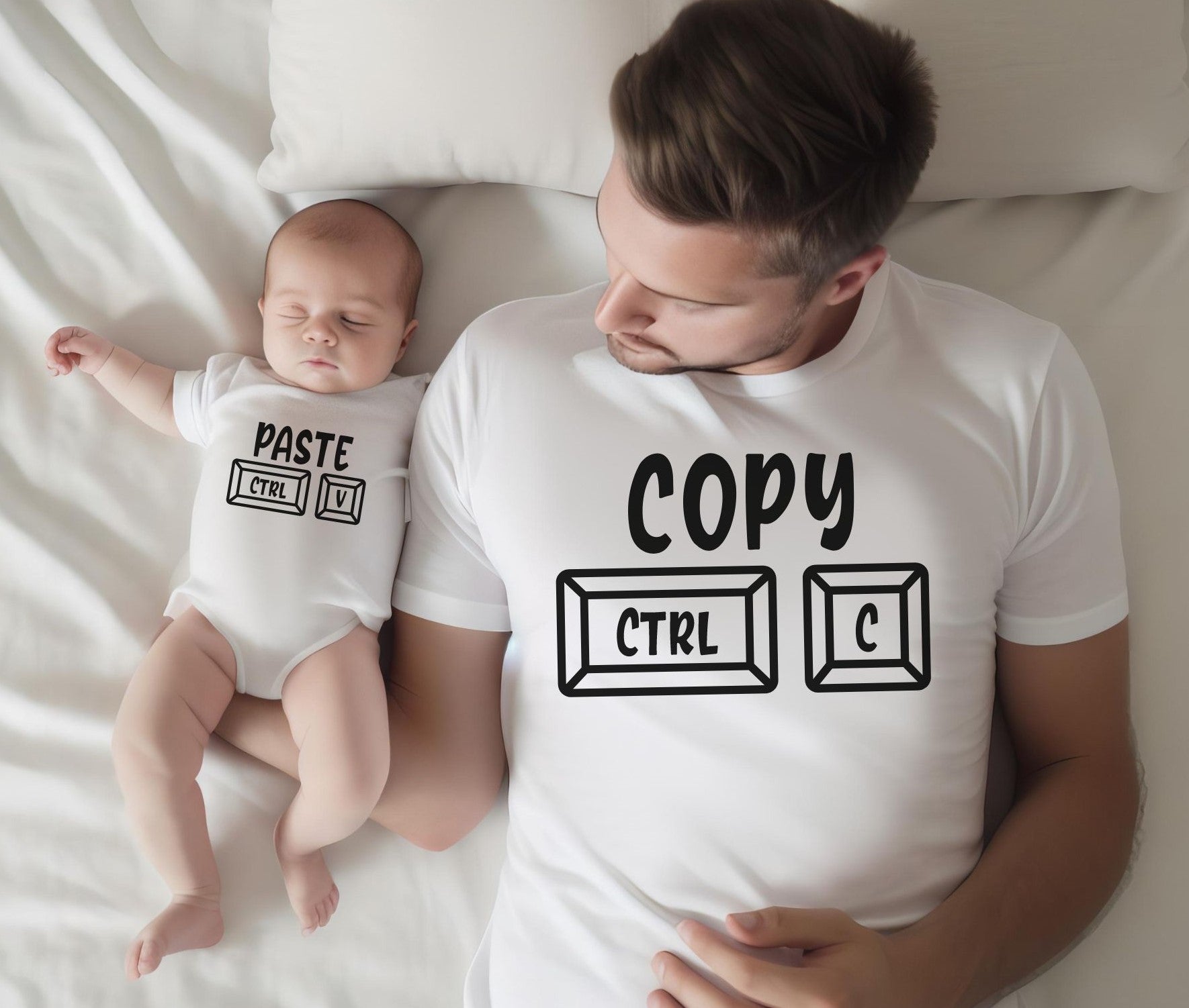 Matching Copy & Paste (Ctrl C Ctrl V) Adult & Baby T-Shirt & Vest - Albro Designs  # 