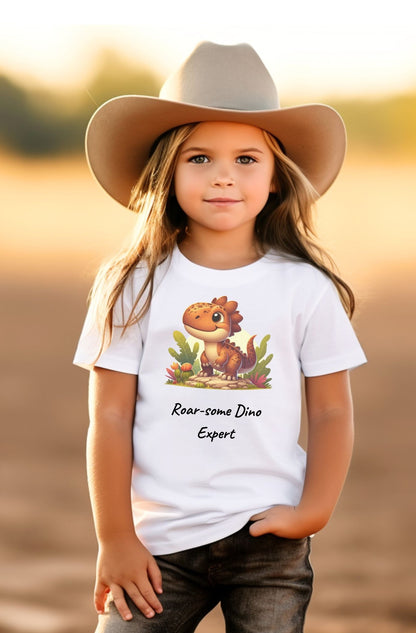 Customisable Roar-some Dino Expert - Kids T-Shirt - Albro Designs  # 