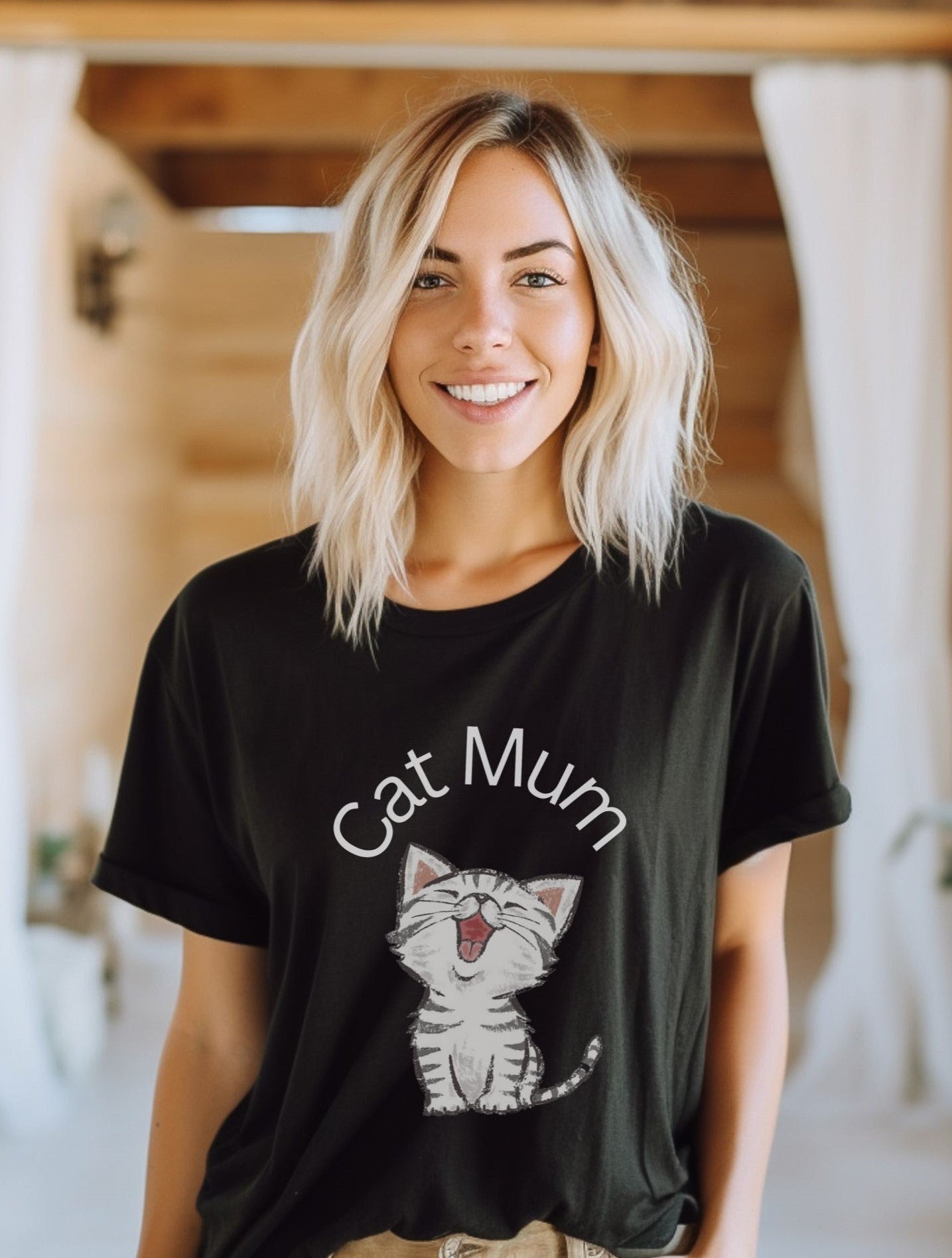 Cat Mum Graphic T-Shirt - Albro Designs  # 