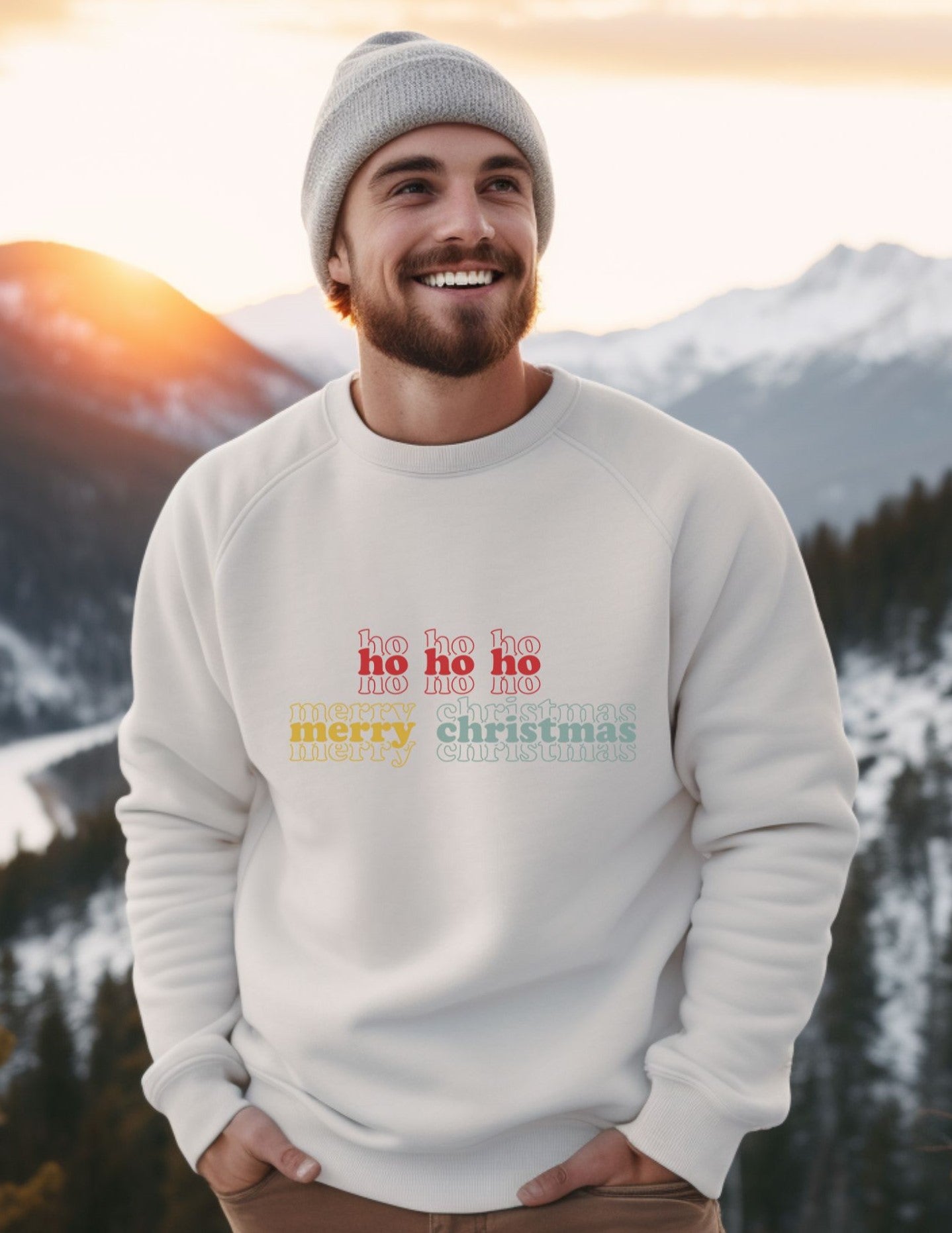 Ho Ho Ho Merry Christmas - Sweatshirt - Albro Designs  # 